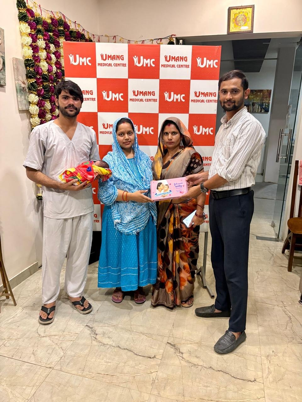 Patient and family at Umang Medical Centre