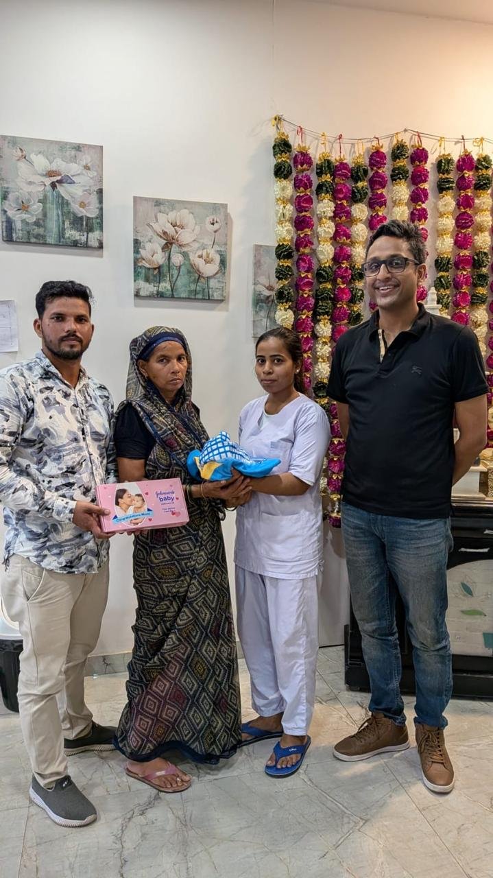 Family and staff at Umang Medical Centre